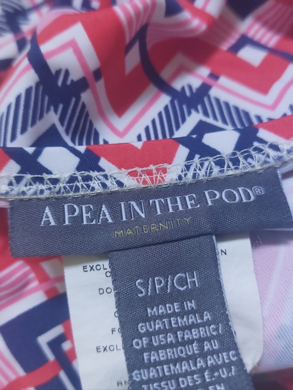A Pea in the Pod red, white, and blue tankini strapless maternity size S - Picture 9 of 10